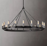 Vintage Round Outdoor Chandelier - YhLamps